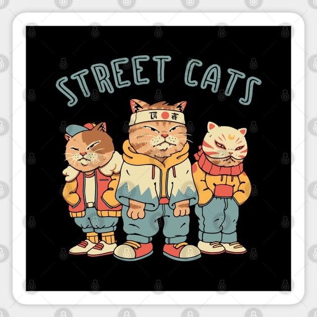 Street Cats Sticker by Vincent Trinidad Art